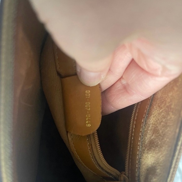 Vintage Gucci GG Monogram Shoulder Bag Brown Canvas Leather Trim Authentic - Picture 7 of 13